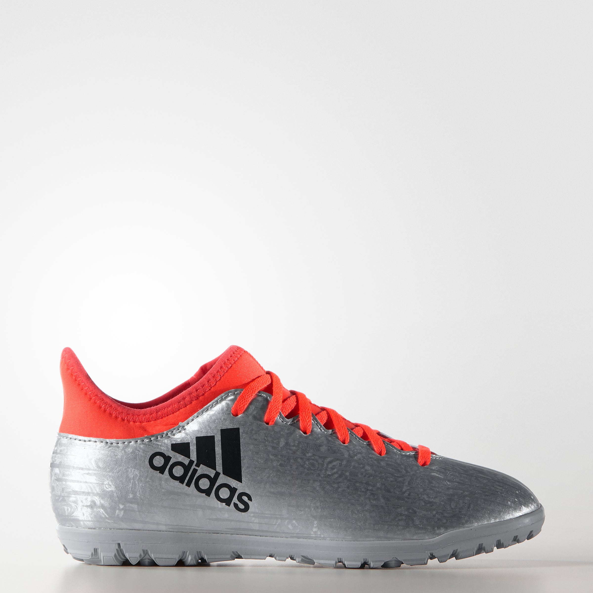 adidas X 16.3 TF Turf Youth Soccer Cleats - Silver Metallic/Black/Solar Red - Best Buy Soccer